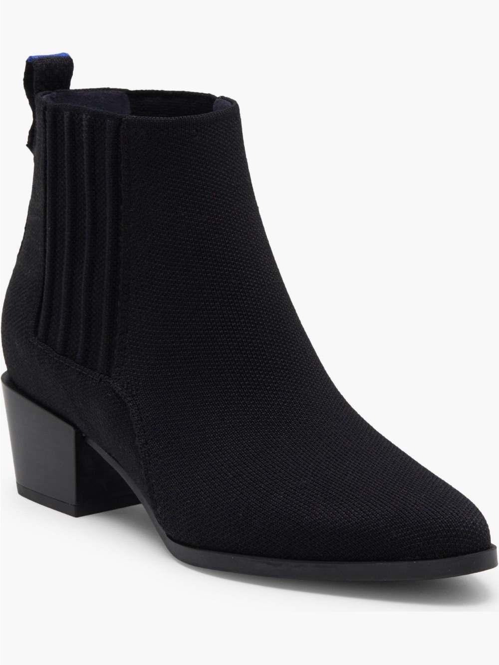 Rothy’s The Western Chelsea Bootie Water Resistant Hemp Knit Black 10.5 NEW